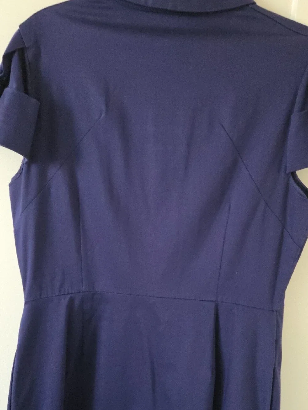 Kate spade Rich Navy with Gold Buttons Front Pleated Dress, Incredible Detail
